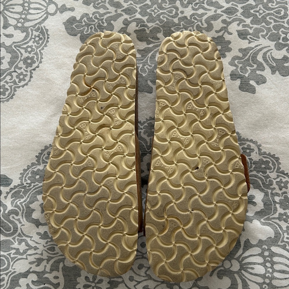 Birkenstock Madrid Cognac Tan Sandals with Gold Buckle, size 41 - Picture 2 of 8